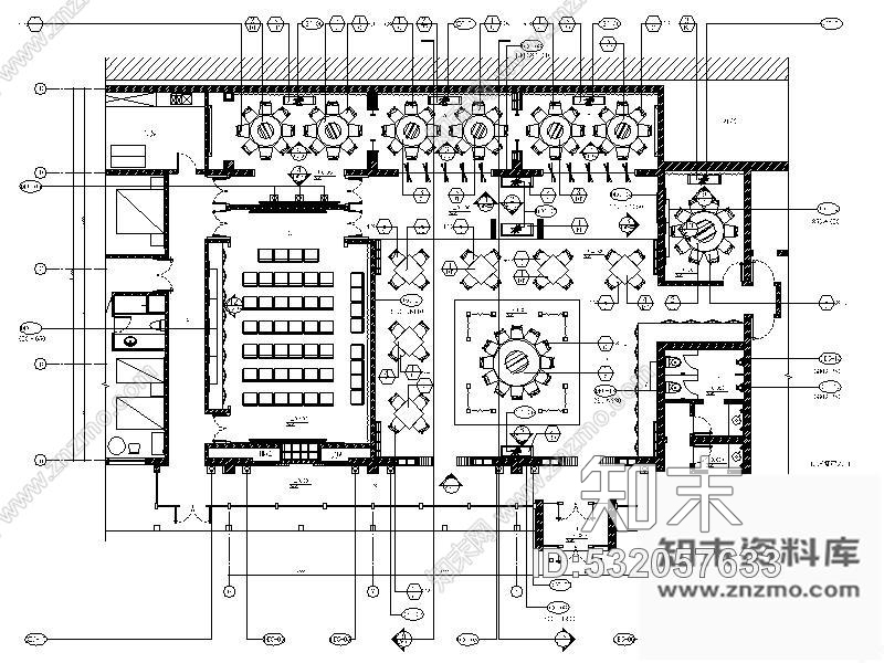 施工图北京现代中式商务酒店室内装修图cad施工图下载【ID:532057633】