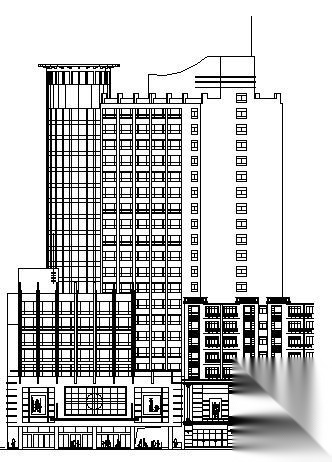 某二十层酒店建筑方案图cad施工图下载【ID:151520175】