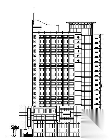 某二十层酒店建筑方案图cad施工图下载【ID:151520175】