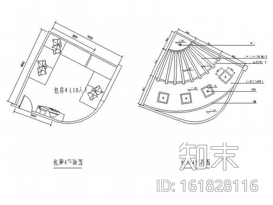 KTV包房设计方案cad施工图下载【ID:161828116】