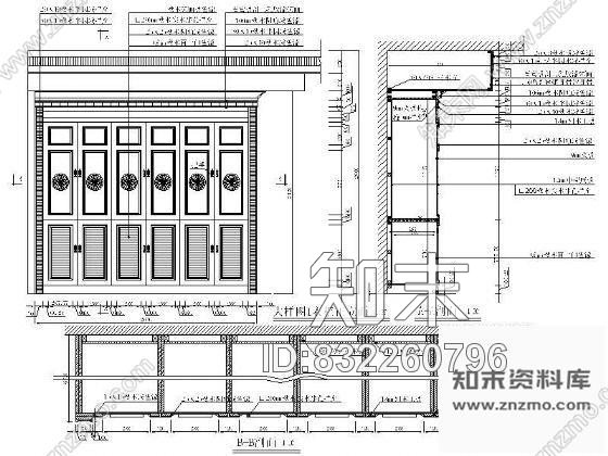 图块/节点欧式衣柜详图cad施工图下载【ID:832260796】
