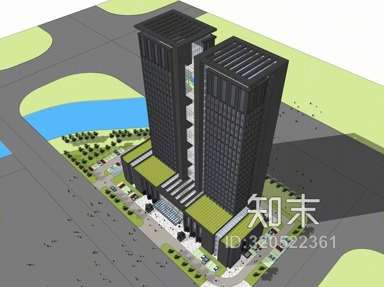 温州瓯海农村合作银行SU模型下载【ID:320522361】