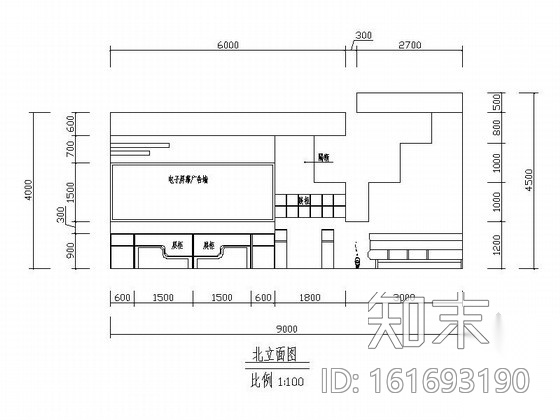 [学生作品]精品时尚手机展厅装修施工图（含效果模型）cad施工图下载【ID:161693190】