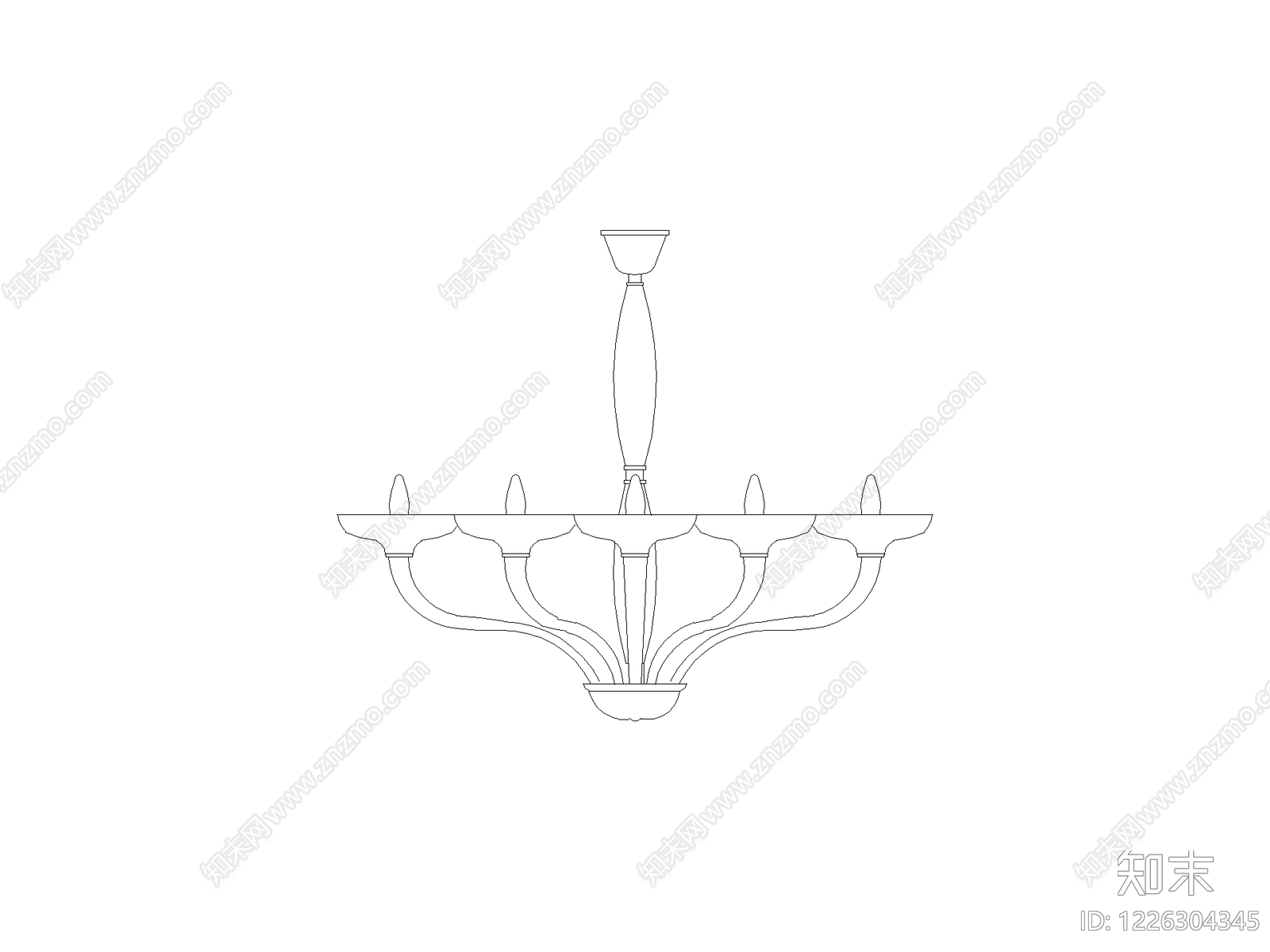灯具图块cad施工图下载【ID:1226304345】