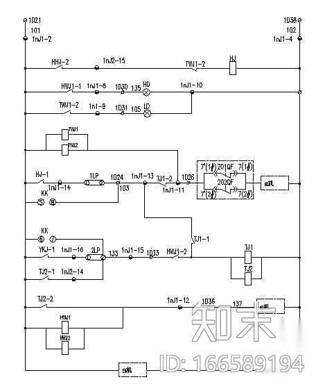 科技园10KV配电工程图纸（二次部分）cad施工图下载【ID:166589194】