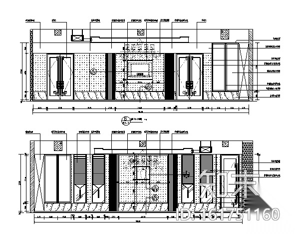 [郑州]中式五星级酒店餐厅室内空间设计施工图cad施工图下载【ID:161751160】