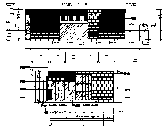 [郑州]中式五星级酒店餐厅室内空间设计施工图cad施工图下载【ID:161751160】