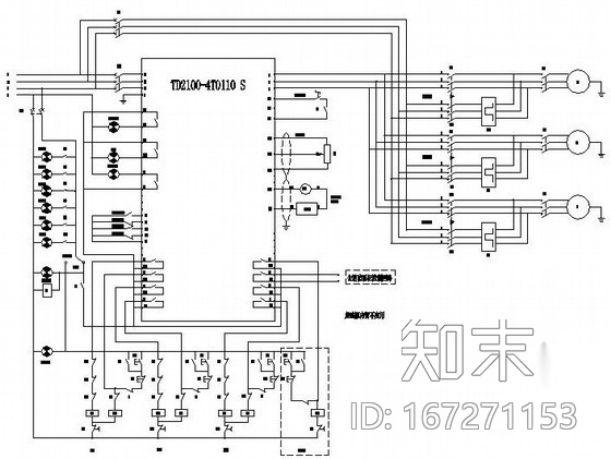 某恒压供水变频器控制原理图cad施工图下载【ID:167271153】