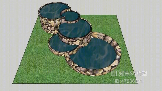 景观水池SU模型下载【ID:919223764】