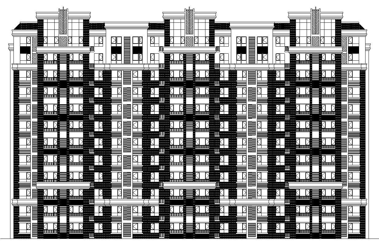 [宁夏]塔式框架剪力墙结构多高层住宅及商业用房、幼儿...施工图下载【ID:149875105】