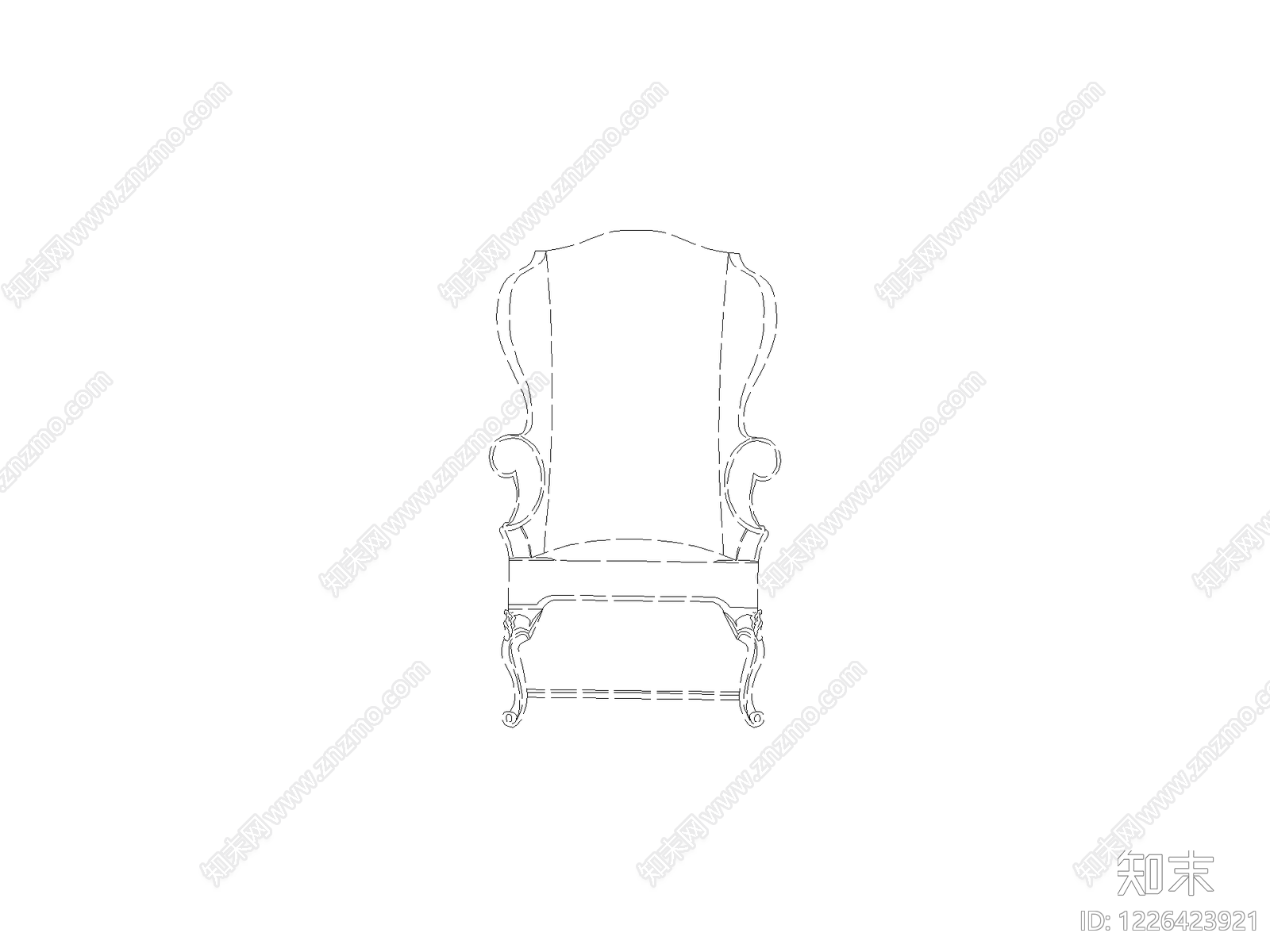 椅子cad施工图下载【ID:1226423921】
