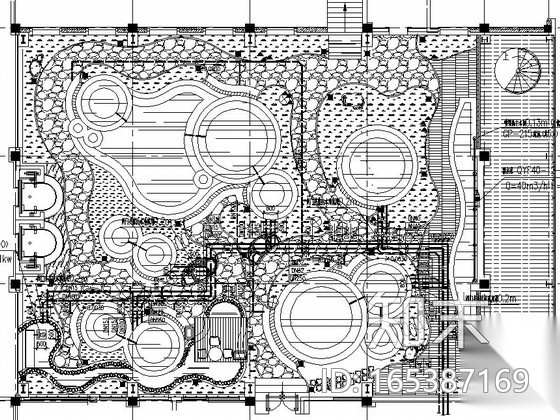 [北京]某培训中心中庭景观设计施工图施工图下载【ID:165387169】