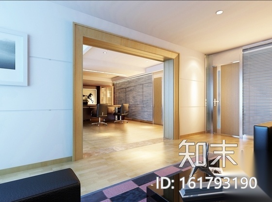 [浙江]水务公司现代风格办公楼室内装修设计施工图（含效...cad施工图下载【ID:161793190】