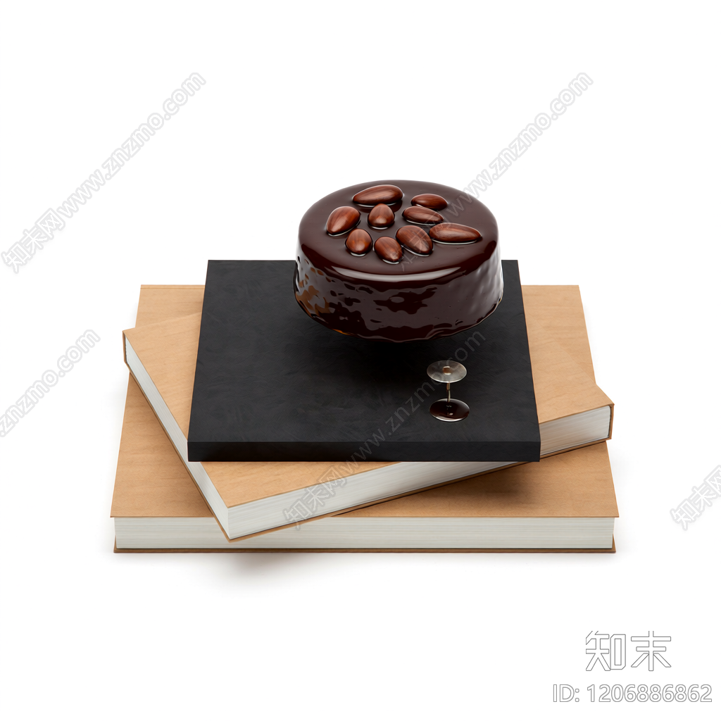 书籍堆叠装饰组合3D模型下载【ID:1206886862】