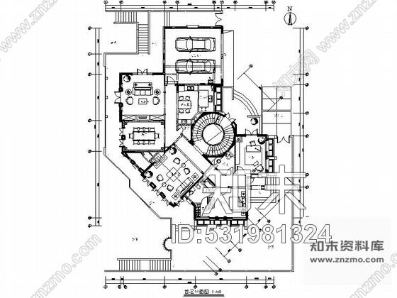 施工图北京温馨美式风格双层别墅样板房装修图含效果cad施工图下载【ID:531981324】