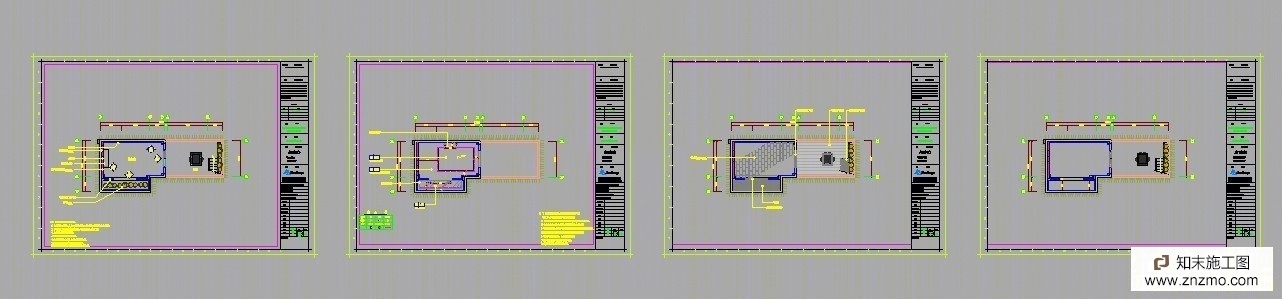 现代中式风格装修图（含图片）cad施工图下载【ID:36918166】