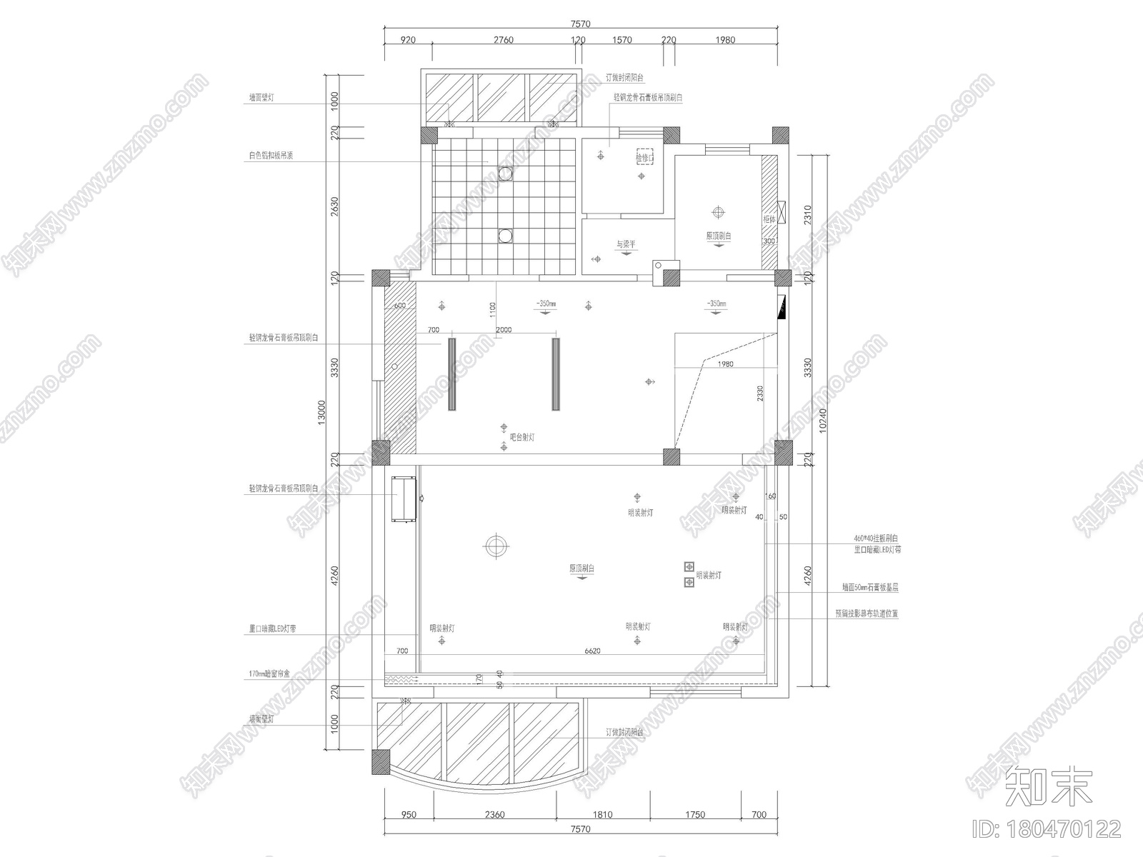 [南京]186㎡现代二居别墅装修施工图+3D模型施工图下载【ID:180470122】