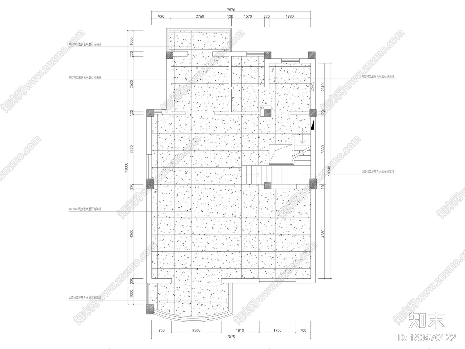 [南京]186㎡现代二居别墅装修施工图+3D模型施工图下载【ID:180470122】