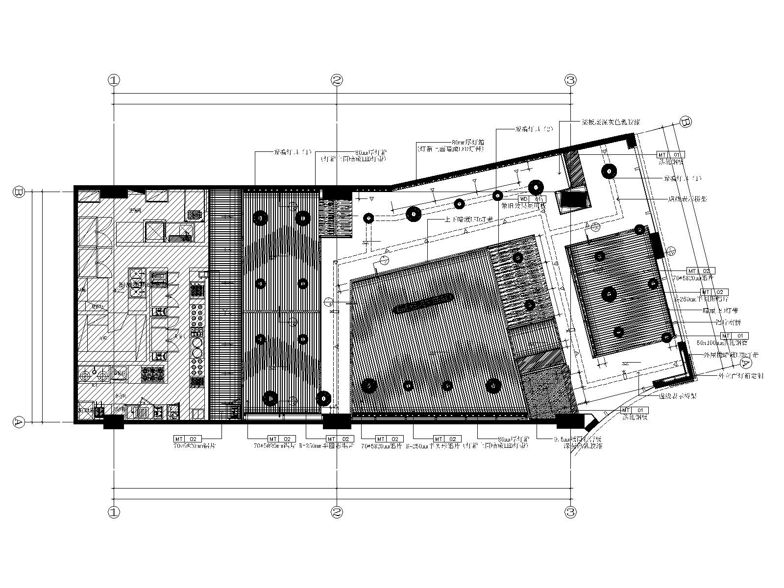 新中式餐饮空间装修施工图（附效果图+概念方案）cad施工图下载【ID:160707152】