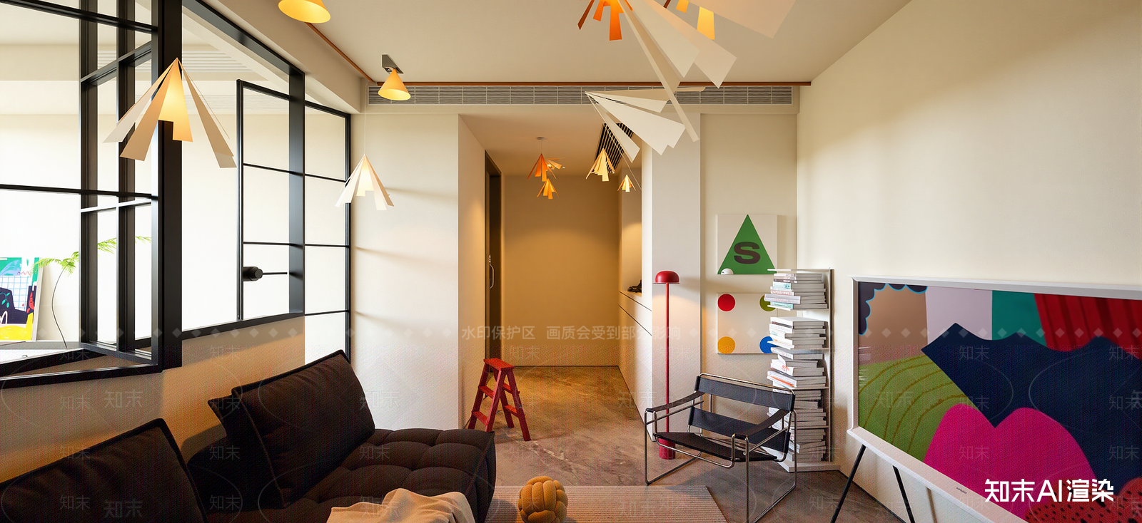 现代家居客厅SU模型下载【ID:1222158240】