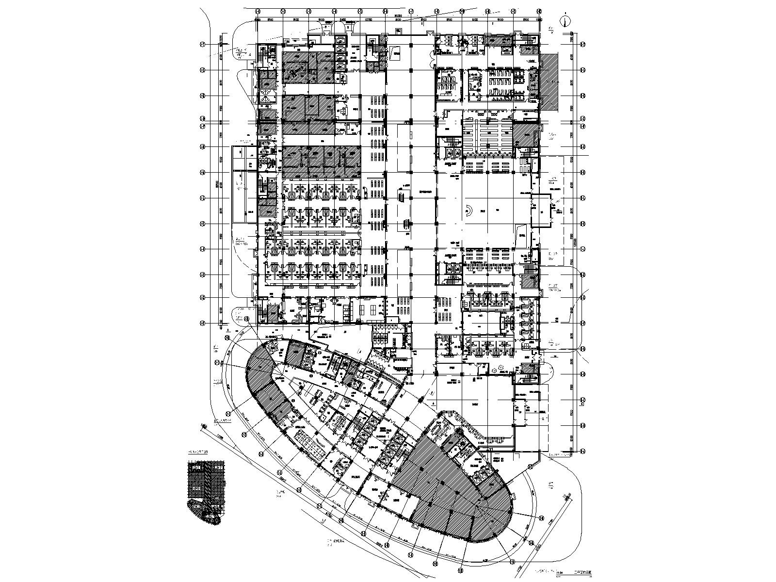 天津医院室内装修全套CAD施工图+机电施工图下载【ID:160408109】