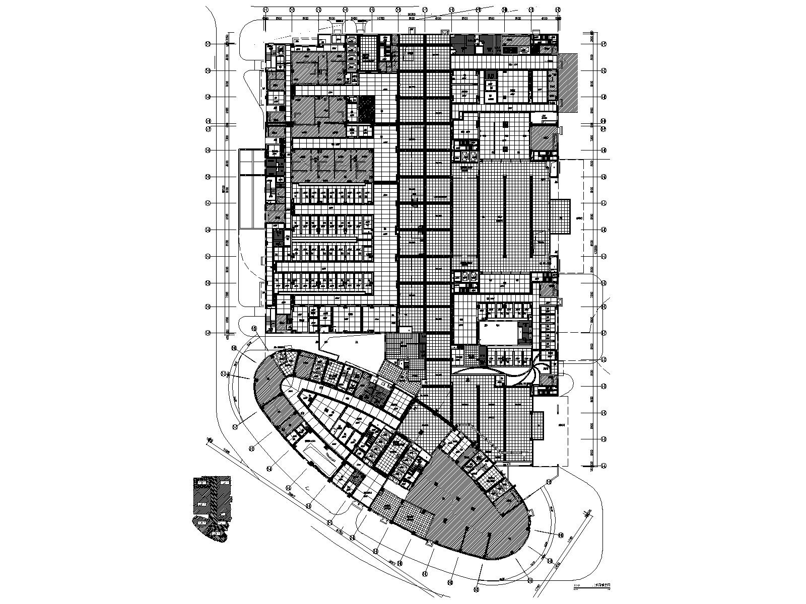 天津医院室内装修全套CAD施工图+机电施工图下载【ID:160408109】