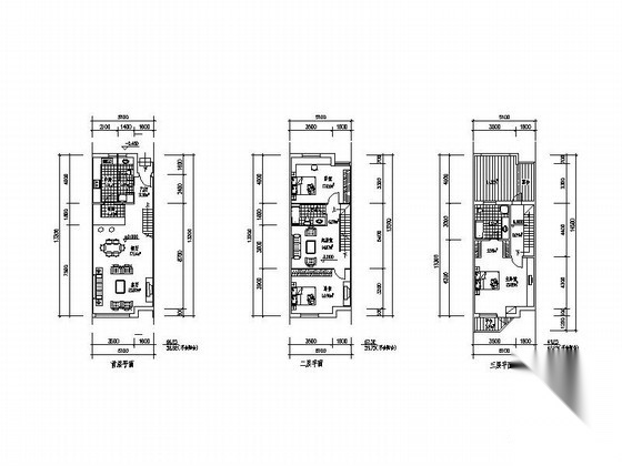 [北京]某联排别墅建筑方案图施工图下载【ID:165608185】