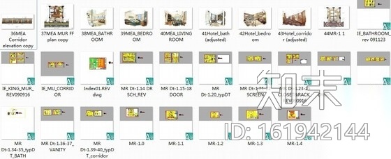 [天津]某五星级酒店客房部分室内装修施工图（含效果）cad施工图下载【ID:161942144】