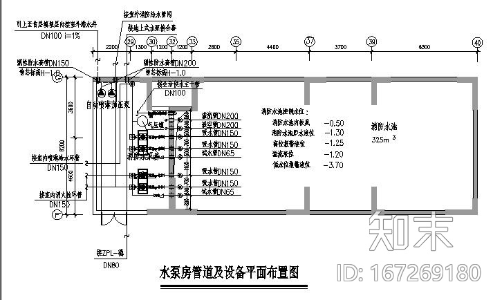 湖南花园小区给排水施工图cad施工图下载【ID:167269180】