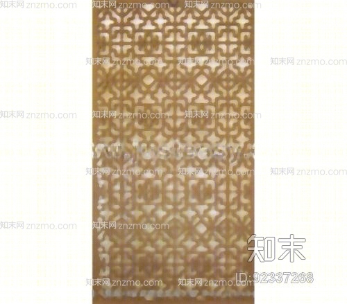 镂空屏风123D模型下载【ID:92337268】