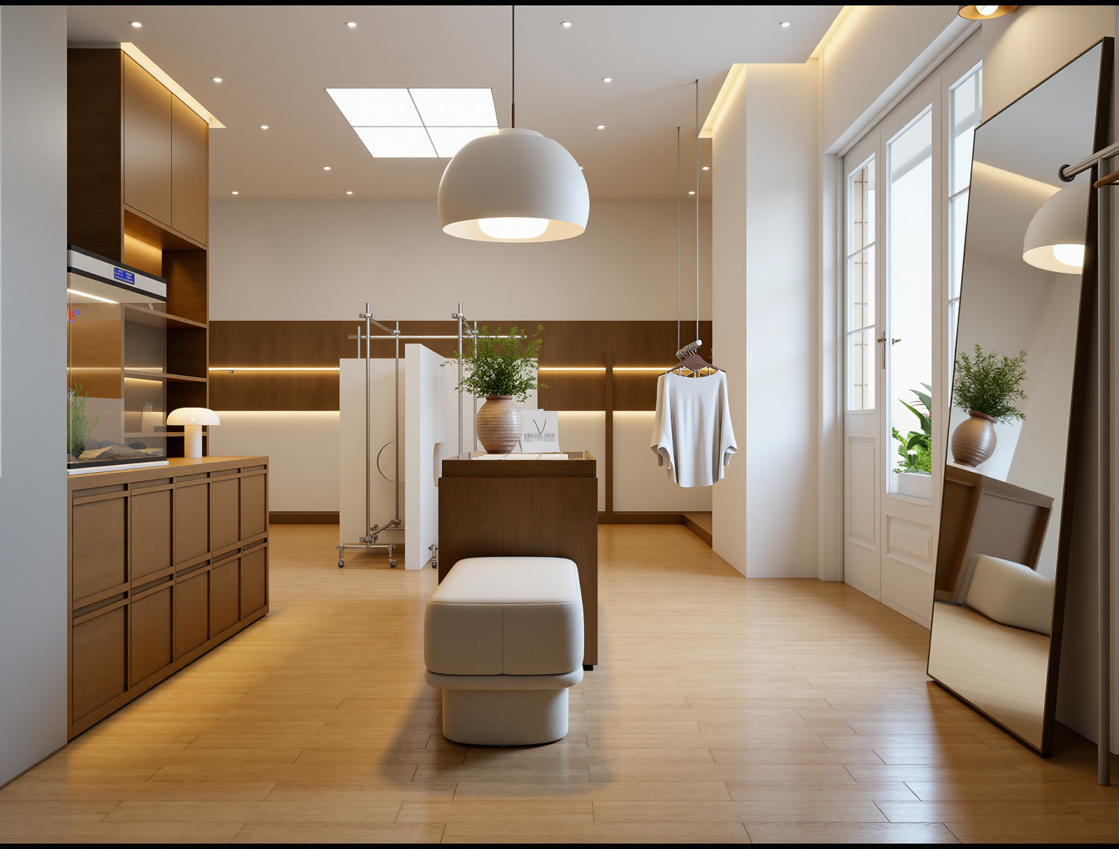 原木服装展厅3D模型下载【ID:1215076535】