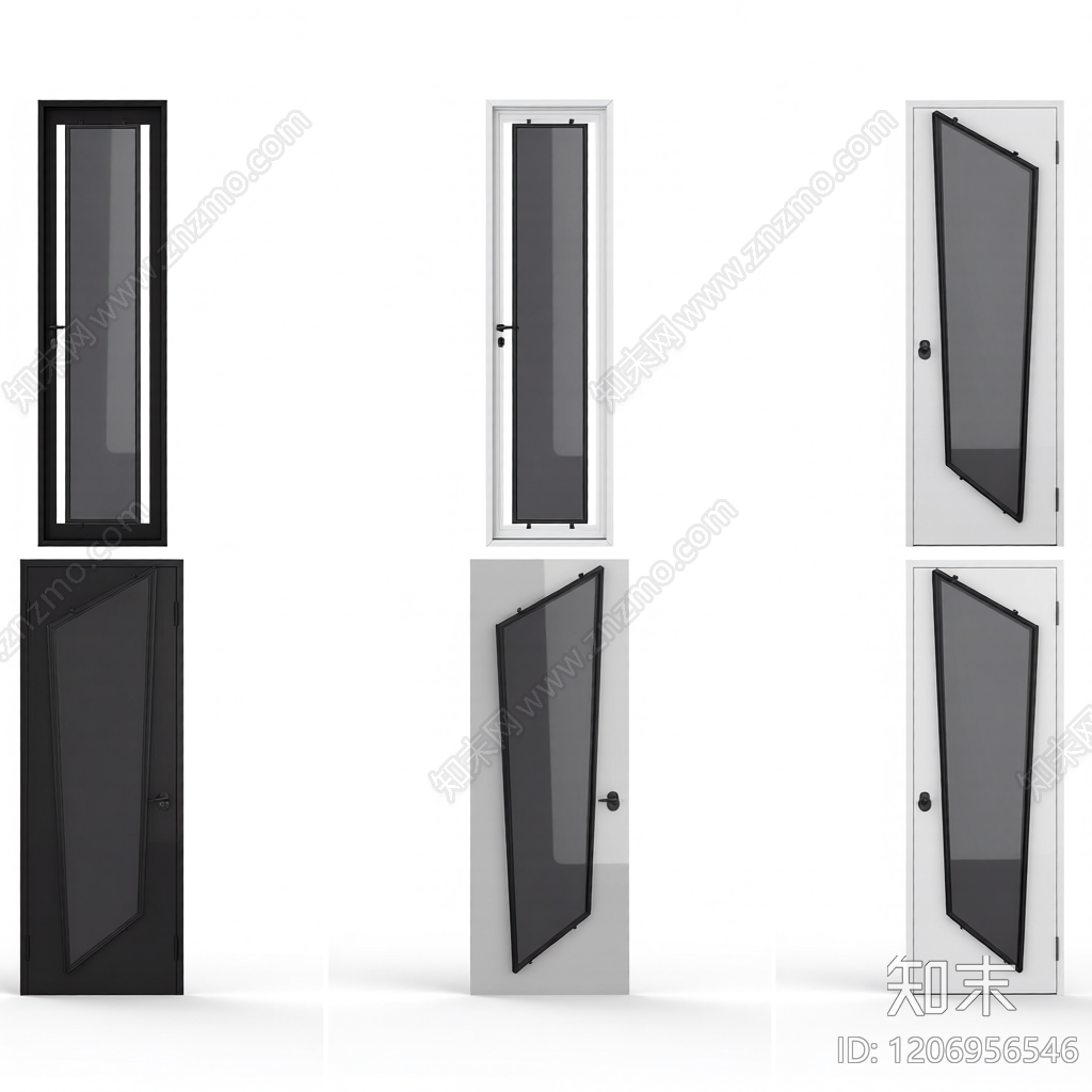 黑色移动屏风板3D模型下载【ID:1206956546】