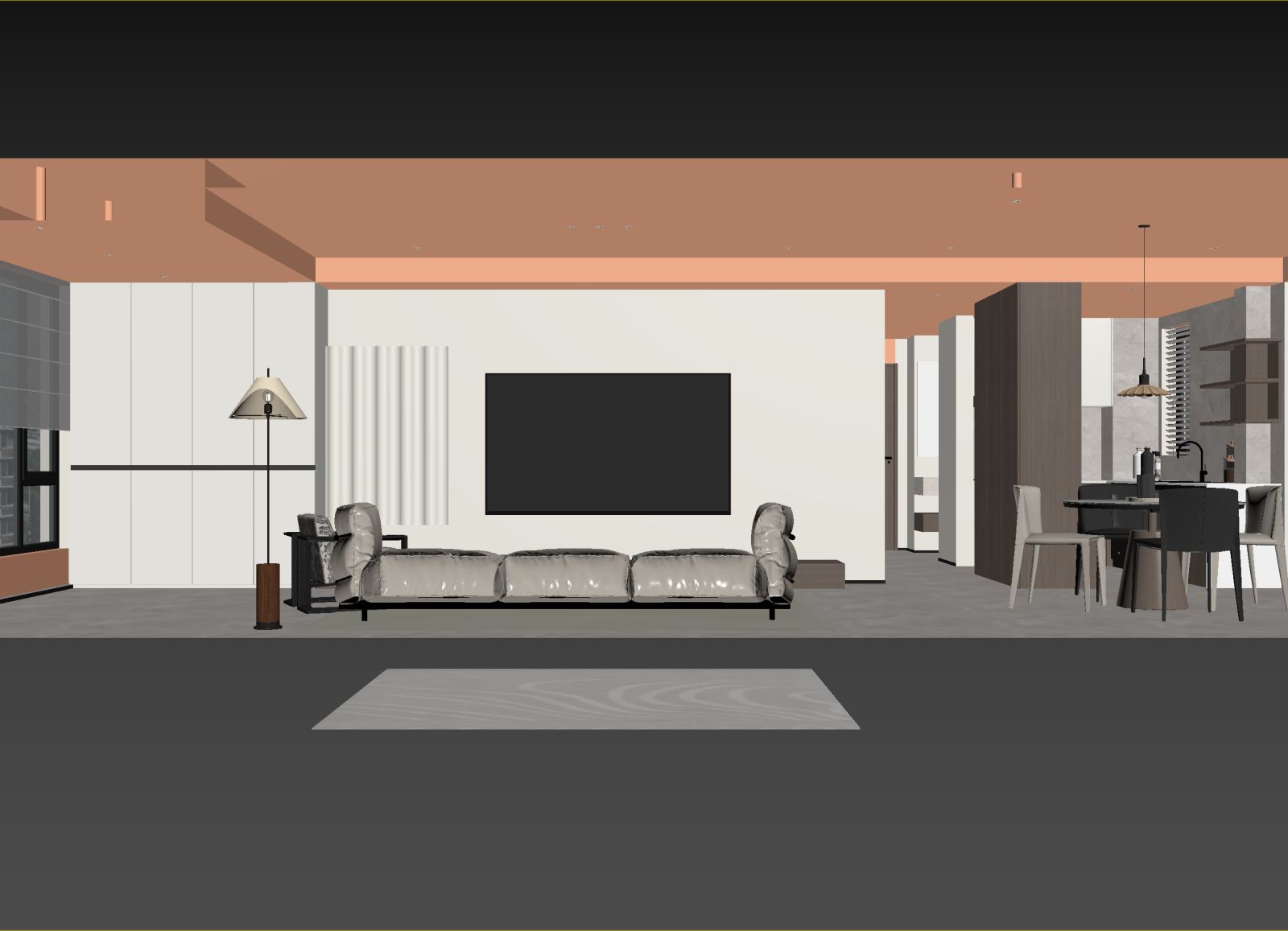 现代客餐厅3D模型下载【ID:1215072951】