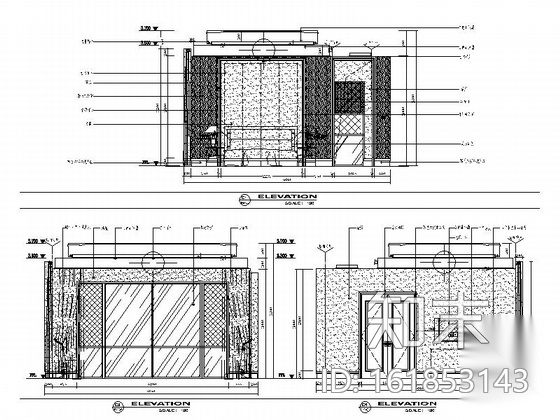 [河南]精品现代高档B栋两层别墅室内装修施工图cad施工图下载【ID:161853143】