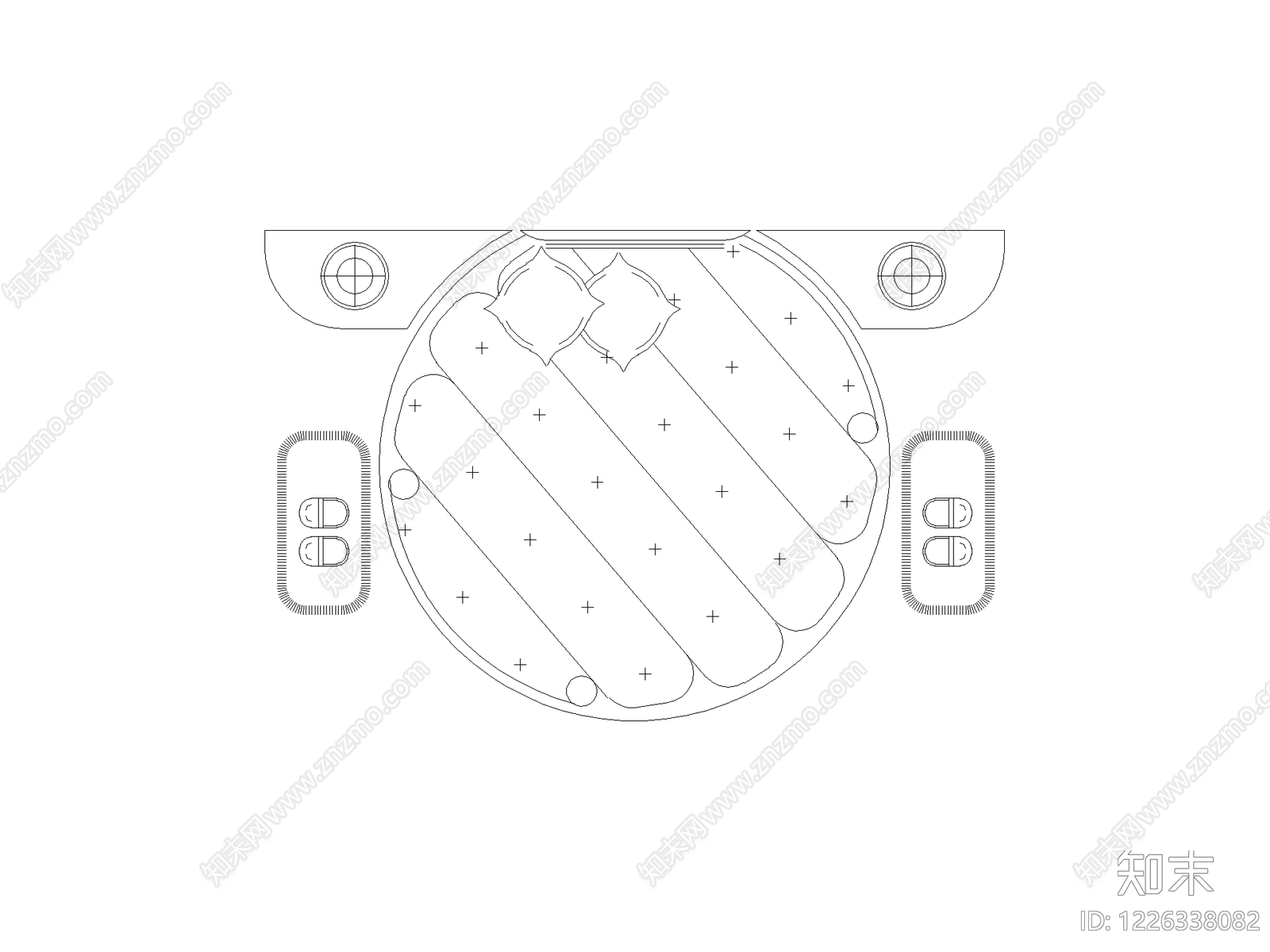 现代床CAD图纸