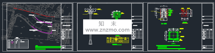 新型路灯设计施工及平面布置图-含基础设计cad施工图下载【ID:173922185】