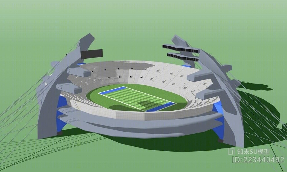 橄榄球馆SU模型下载【ID:223440492】