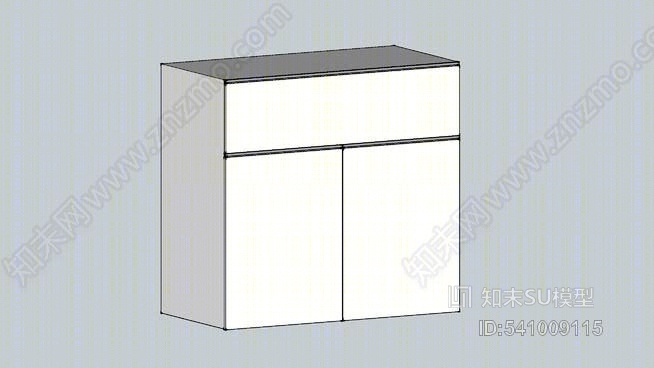 厨房柜台1（90x85×45cm）SU模型下载【ID:541009115】