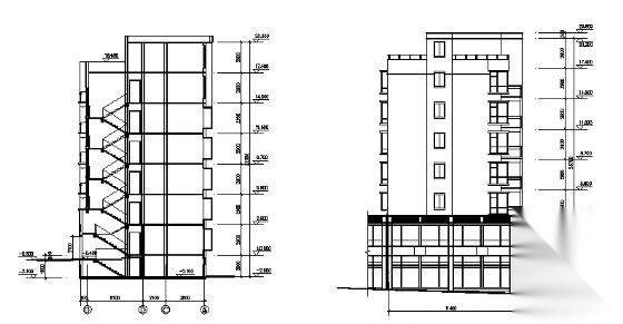 航运新村16号住宅楼建筑方案图cad施工图下载【ID:149850172】