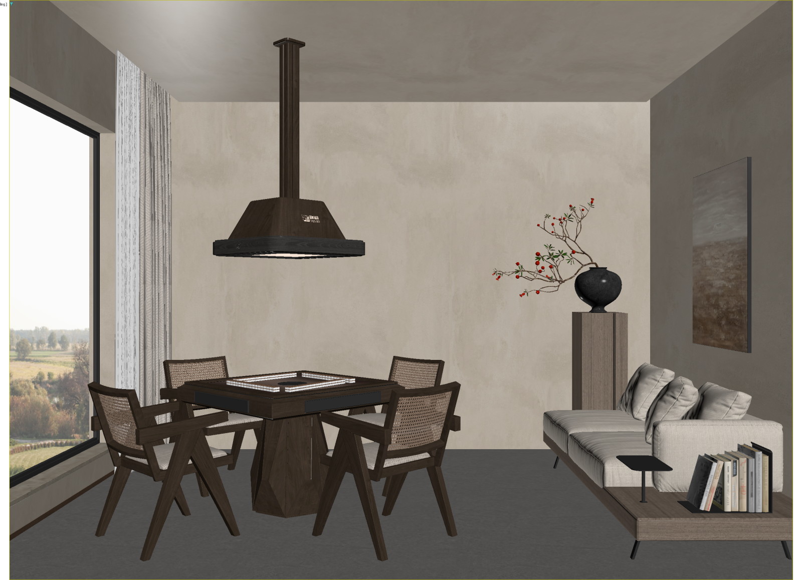 侘寂客餐厅3D模型下载【ID:1214830063】