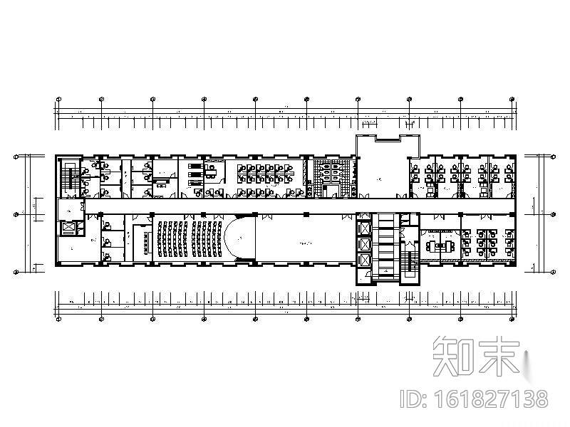 [江西]某科技大厦办公楼室内装修施工图（含效果）施工图下载【ID:161827138】