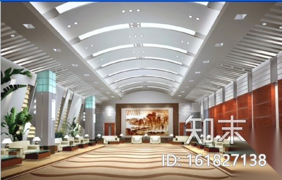 [江西]某科技大厦办公楼室内装修施工图（含效果）cad施工图下载【ID:161827138】