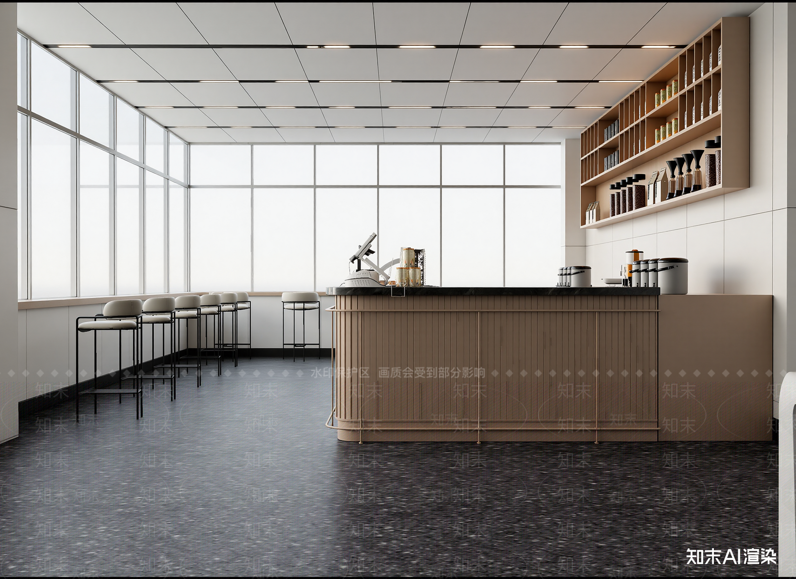 现代咖啡厅3D模型下载【ID:1215023665】