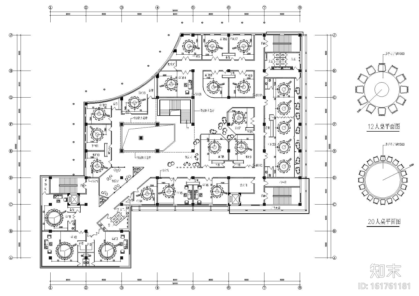 [天津]长城-金玉满堂中式火锅店施工图+实景cad施工图下载【ID:161761181】