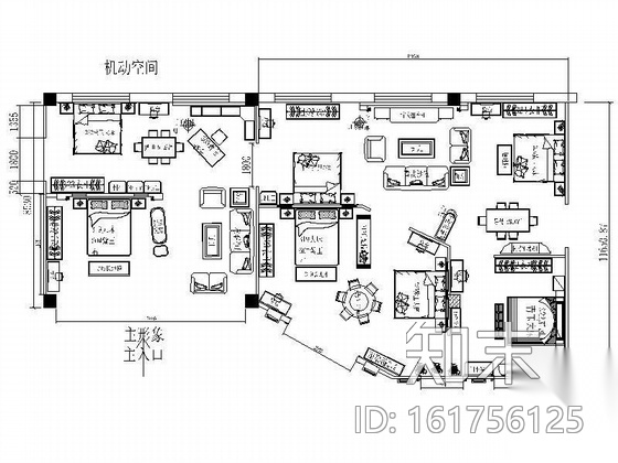 某家私专卖店装修图cad施工图下载【ID:161756125】