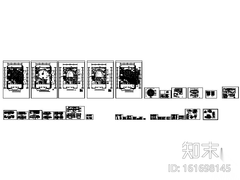 四星级宾馆大堂室内装修图cad施工图下载【ID:161698145】