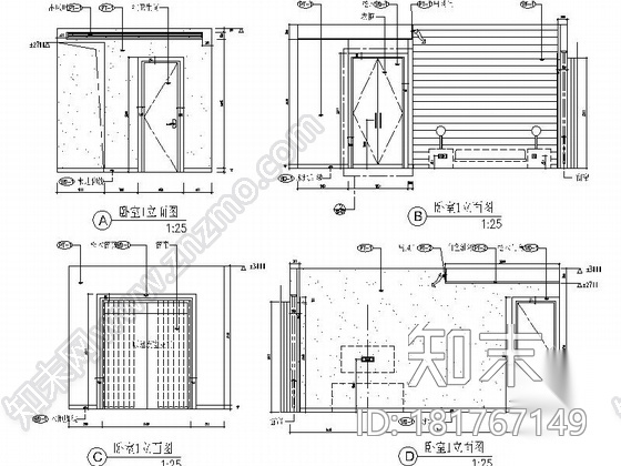 [深圳]精装北欧风格别墅装修施工图施工图下载【ID:181767149】