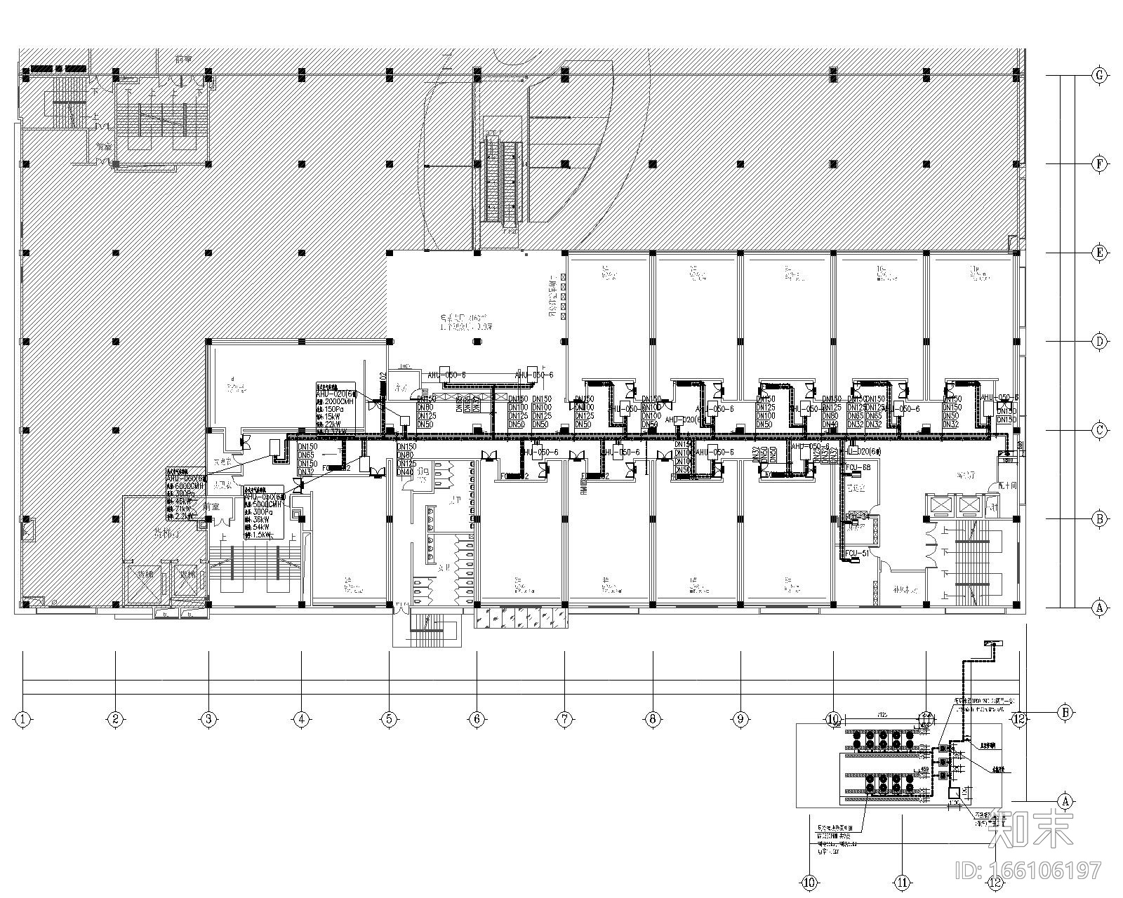 广州电影院暖通空调+排烟系统设计施工图cad施工图下载【ID:166106197】