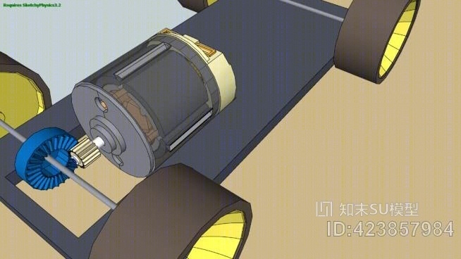 电动机简图SU模型下载【ID:423857984】