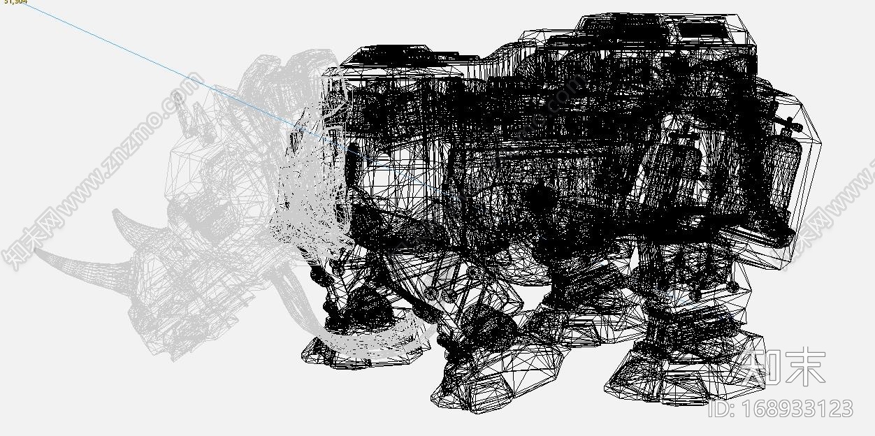 次世代机械犀牛CG模型下载【ID:168933123】